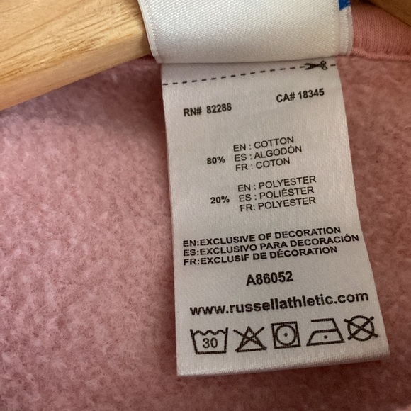 Russell Athletic Size Medium Women's Pink Sweatshirt - Picture 6 of 7